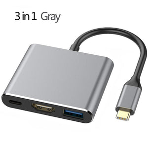 USB 3.1 Type C to HDMI, USB 3.0, and Type C 3.1 OTG Adapter