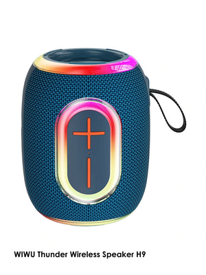 WIWU H9 Thunder Wireless Speaker neon lighting Five playback modes Blue