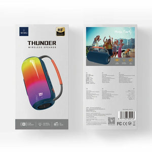 WIWU H9 Thunder Wireless Speaker neon lighting Five playback modes Blue