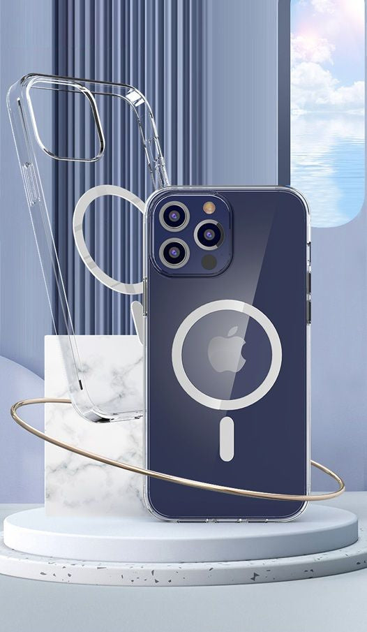 WiWU BC-022 Non-Yellow Transparent Magsafe Phone Case for iP 15 Pro, 15 Pro Max