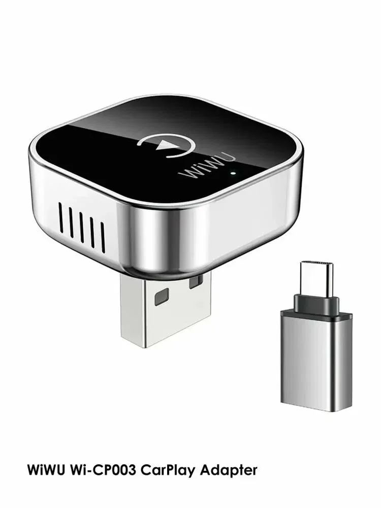 WiWU Wi-CP003 CarPlay Adapter Universal 2-in-1 Connector (USB-A & USB-C) Silver