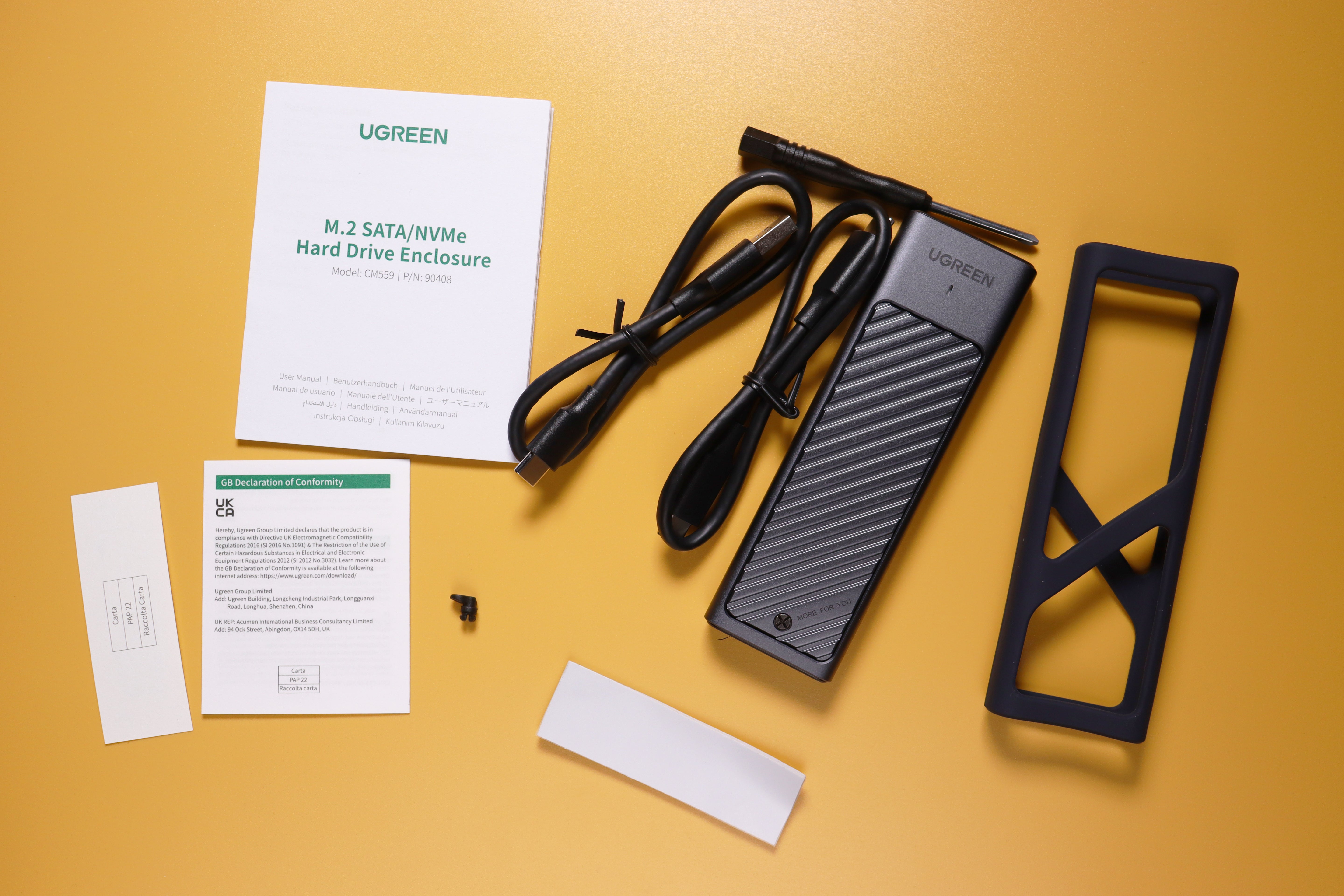 UGREEN CM559 M. 2 NVMe singleprotocol hard disk Case 35050