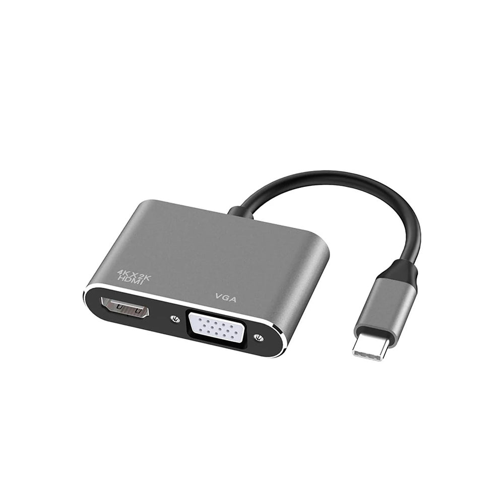 USB 3.1 Type C to VGA + HDMI 4K*2K Adapter