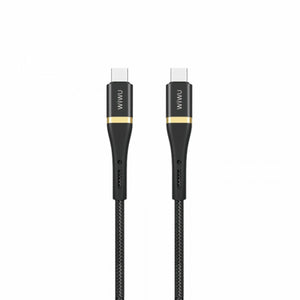 WIWU Wi-C071 100W C-C+C OringLink Series Nylon Braided Cable 1.2M Black