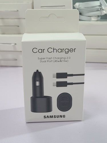 Samsung 45w Pd 15w Usb + 45w Type C Dual Super Fast Car Charger With Cable