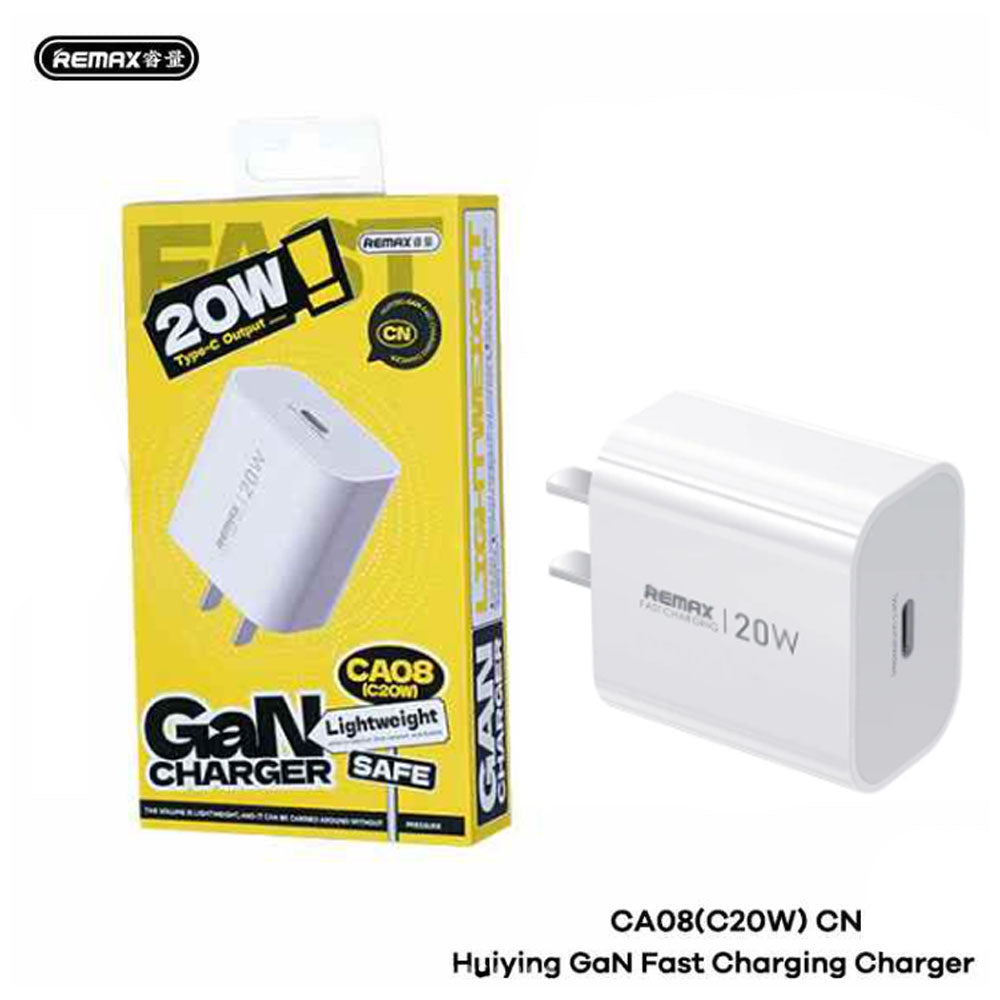 REMAX CA08 (C20W) Huiying GaN Fast Charging Charger CN Plug