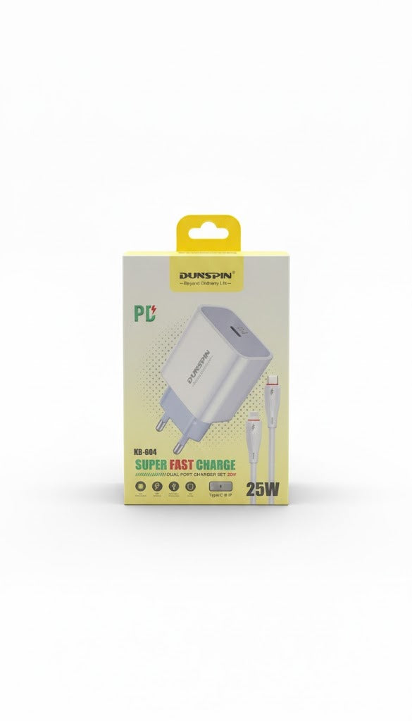 DUNSPIN KB-604 25W SUPER FAST CHARGE with IP TO C CABLE