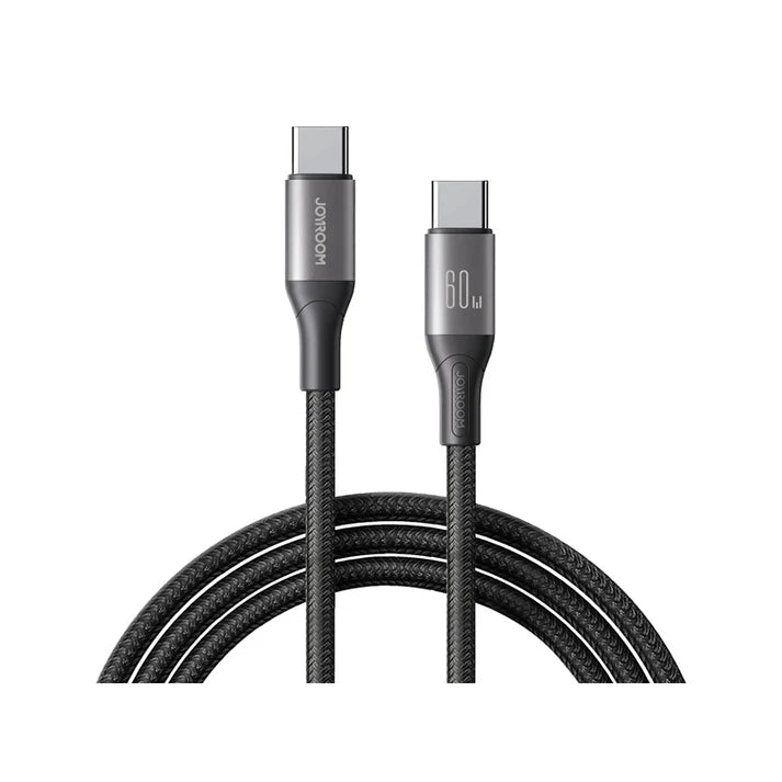 JOYROOM S-A28 1M 60W Type-C to Type-C Flash Series Fast Charging Data Cable BLACK