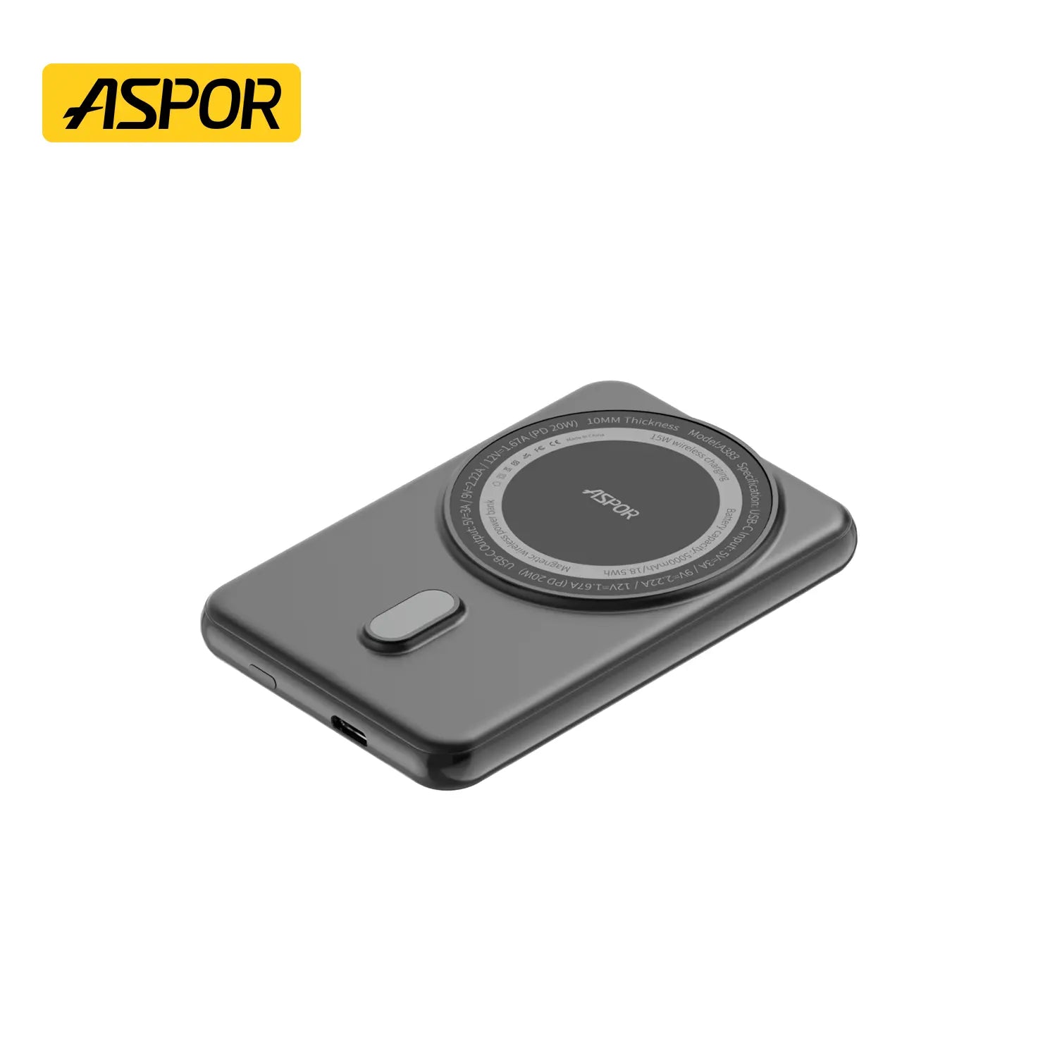 Aspor A385 10000mAh 20W Magsafe Wireless Portable Power Bank