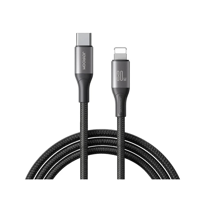 JOYROOM S-A28 1M 30W Type-C to Lightning Flash Series Fast Charging Data Cable Black