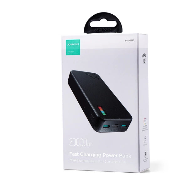 JOYROOM JR-QP195 20000mAh 22.5W BLACK Dazzling Series Power Bank