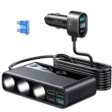 JOYROOM JR-CL06 154W Car cigarette lighter adapter with three sockets +six ports