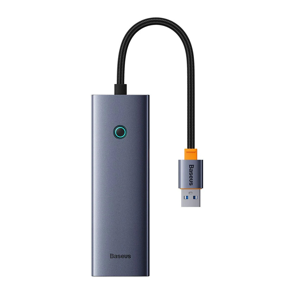 Baseus UltraJoy Series 4-Port HUB Space Grey（USB-A to USB 3.0*3+RJ45*1+USB-C 5V）B0005280B811-12