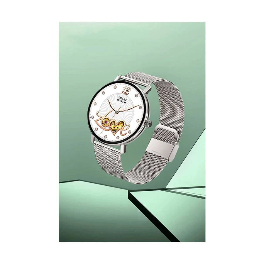 WiWU SW07 Smart Watch 1.32″ AMOLED Display Bluetooth Calling Health & Fitness Tracker Silver